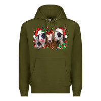 Army Green funny christmas heifers Premium Hoodie - Jasminsmagicworld