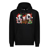 Black funny christmas heifers Premium Hoodie - Jasminsmagicworld