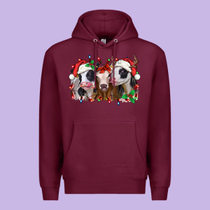 Funny Christmas Heifers Premium Hoodie Designed By Jasminsmagicworld