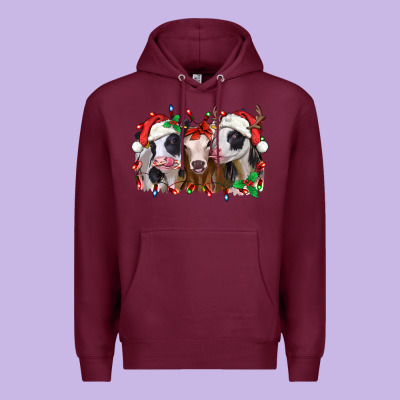 Funny Christmas Heifers Premium Hoodie Designed By Jasminsmagicworld