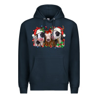 Navy funny christmas heifers Premium Hoodie - Jasminsmagicworld