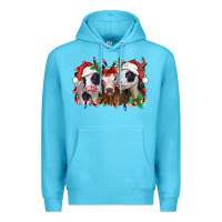 Ocean Blue funny christmas heifers Premium Hoodie - Jasminsmagicworld