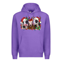 Purple funny christmas heifers Premium Hoodie - Jasminsmagicworld