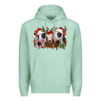 Seafoam funny christmas heifers Premium Hoodie - Jasminsmagicworld