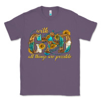 Lavender with god all things are possible with cross Classic Tee - texasbilliewilder