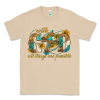 Mushroom with god all things are possible with cross Classic Tee - texasbilliewilder