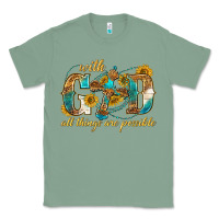 Sage with god all things are possible with cross Classic Tee - texasbilliewilder
