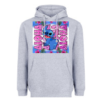 Heather Grey aloha stitch Heavyweight Hoodie - Zillion Design Studio