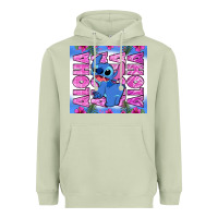 Matcha aloha stitch Heavyweight Hoodie - Zillion Design Studio