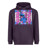 Plum aloha stitch Heavyweight Hoodie - Zillion Design Studio