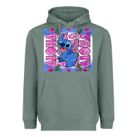 Sage aloha stitch Heavyweight Hoodie - Zillion Design Studio