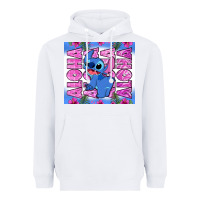 White aloha stitch Heavyweight Hoodie - Zillion Design Studio