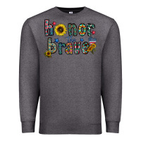 Charcoal Heather honor the brave Premium Sweatshirt - CowhideDigitalArt