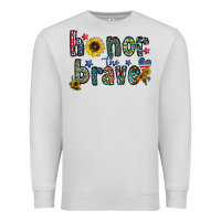 Dove Grey honor the brave Premium Sweatshirt - CowhideDigitalArt