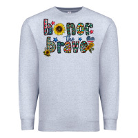 Heather Grey honor the brave Premium Sweatshirt - CowhideDigitalArt