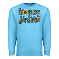 Ocean Blue honor the brave Premium Sweatshirt - CowhideDigitalArt