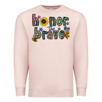 Pale Pink honor the brave Premium Sweatshirt - CowhideDigitalArt