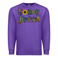 Purple honor the brave Premium Sweatshirt - CowhideDigitalArt