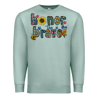 Seafoam honor the brave Premium Sweatshirt - CowhideDigitalArt