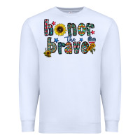 White honor the brave Premium Sweatshirt - CowhideDigitalArt