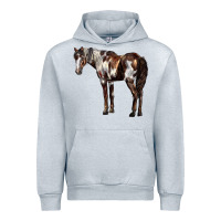 Heather Grey Mustang Horse Urban Hoodie - LillyAllenDesigns