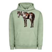 Pigment Oil Green Mustang Horse Urban Hoodie - LillyAllenDesigns