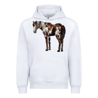 White Mustang Horse Urban Hoodie - LillyAllenDesigns