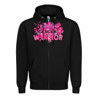 Black breast cancer warrior Zipper Hoodie - RanaPortraitStore
