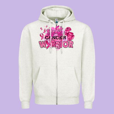 Zipper Hoodie breast cancer warrior