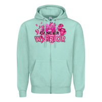 Seafoam breast cancer warrior Zipper Hoodie - RanaPortraitStore