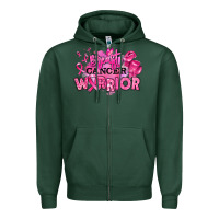 Sports Green breast cancer warrior Zipper Hoodie - RanaPortraitStore