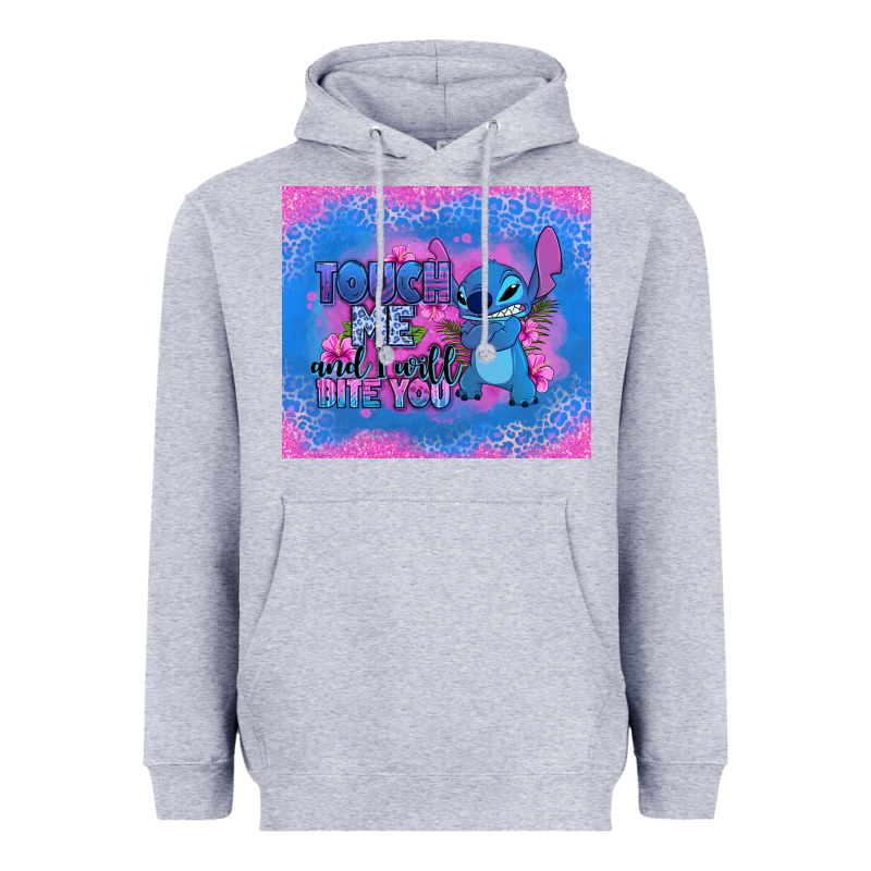 Touch Me And I Will Bite You Stitch Heavyweight Hoodie by Zillion Design Studio | Teevron