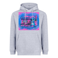 Heather Grey touch me and i will bite you stitch Heavyweight Hoodie - Zillion Design Studio