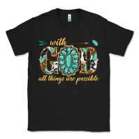 Black with god all things are possible with gemstone Classic Tee - texasbilliewilder