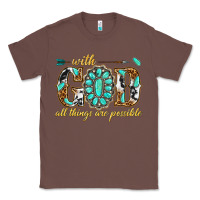 Chestnut with god all things are possible with gemstone Classic Tee - texasbilliewilder