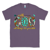Lavender with god all things are possible with gemstone Classic Tee - texasbilliewilder