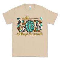 Mushroom with god all things are possible with gemstone Classic Tee - texasbilliewilder
