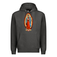 Charcoal Heather our new lady of guadalupe Premium Hoodie - BarkalooDesign
