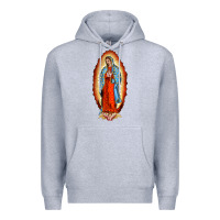 Heather Grey our new lady of guadalupe Premium Hoodie - BarkalooDesign