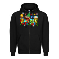 Black autism christmas coffee cups Zipper Hoodie - Zillion Design Studio