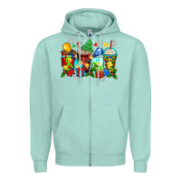 Seafoam autism christmas coffee cups Zipper Hoodie - Zillion Design Studio