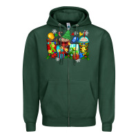 Sports Green autism christmas coffee cups Zipper Hoodie - Zillion Design Studio