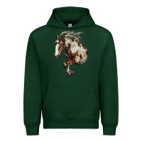 Forest Green Mustang Horse Urban Hoodie - LillyAllenDesigns