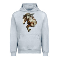 Heather Grey Mustang Horse Urban Hoodie - LillyAllenDesigns