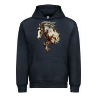 Navy Mustang Horse Urban Hoodie - LillyAllenDesigns