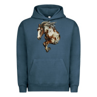 Pigment Midnight Navy Mustang Horse Urban Hoodie - LillyAllenDesigns