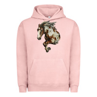 Pigment Salmon Mustang Horse Urban Hoodie - LillyAllenDesigns