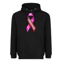 Black Breast Cancer Ribbon American Football Heavyweight Hoodie - texasbilliewilder