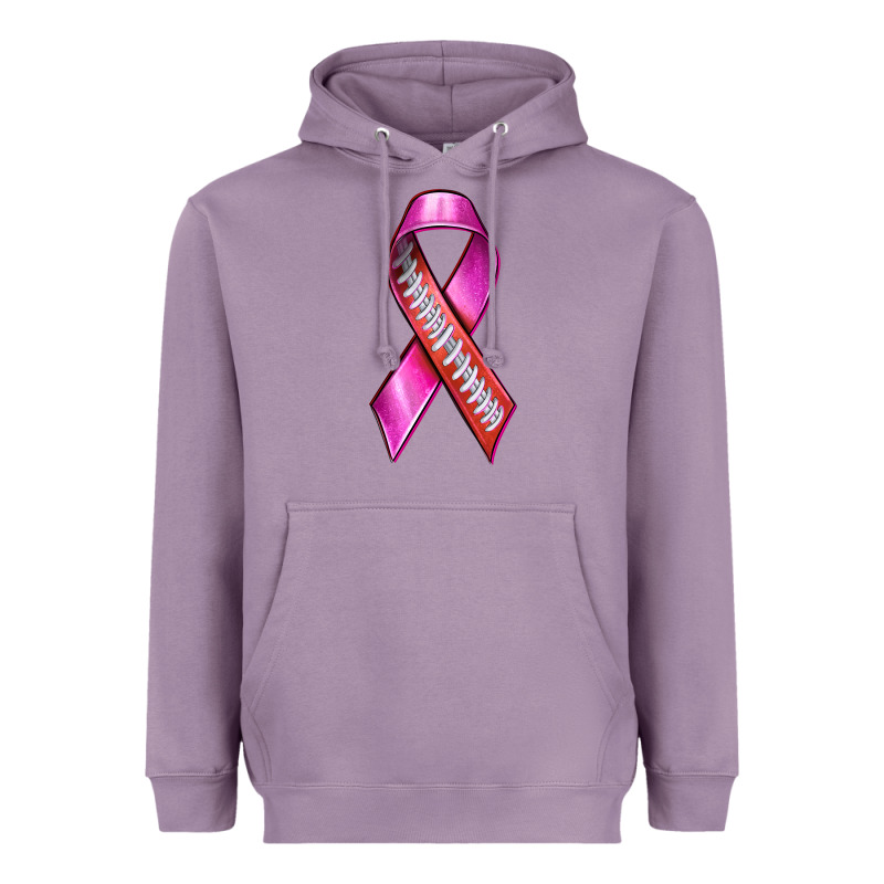 Breast Cancer Ribbon American Football Heavyweight Hoodie by texasbilliewilder | Teevron