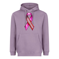Lavender Breast Cancer Ribbon American Football Heavyweight Hoodie - texasbilliewilder